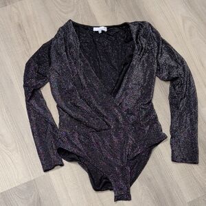 Ten Sixty Sherman Sparkling Black Bodysuit
